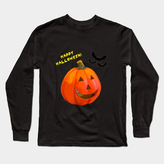 Pumpkin for Halloween Long Sleeve T-Shirt by Ocennyy